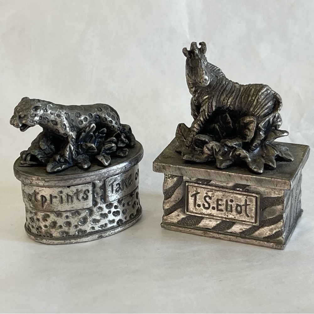 Midwest of Cannon Falls Mini Pewter Covered Lot of 2 Trinket Boxes